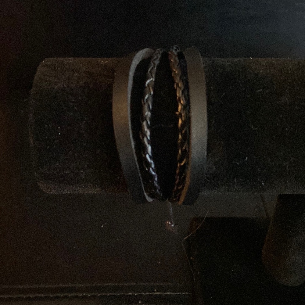 NWOT Black 4 strand black braided Bracelet
